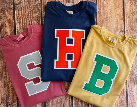 School Spirit Varsity Letter Tee