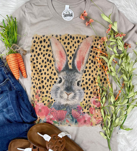 Bunny With Flowers Tee