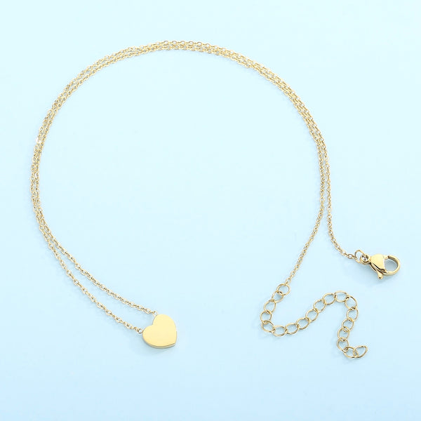 Heart Necklace, Bracelet and Stud Earrings Jewelry Set