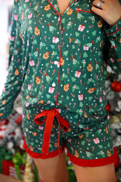 Long Sleeve Short Set Pajamas