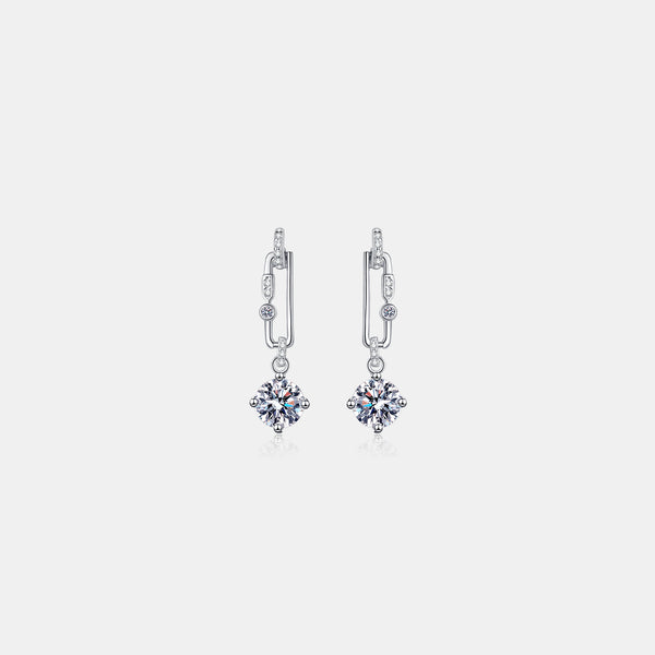 2 Carat Moissanite 925 Sterling Silver Earrings