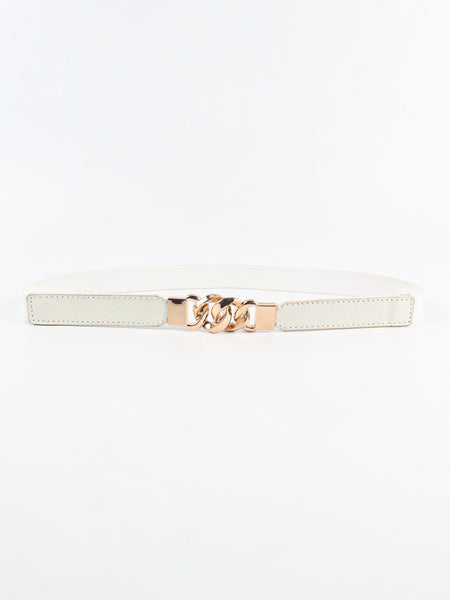 Zinc Alloy Buckle Elastic PU Belt