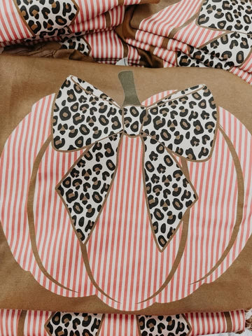 Carmel Stripe Pumpkin Tee