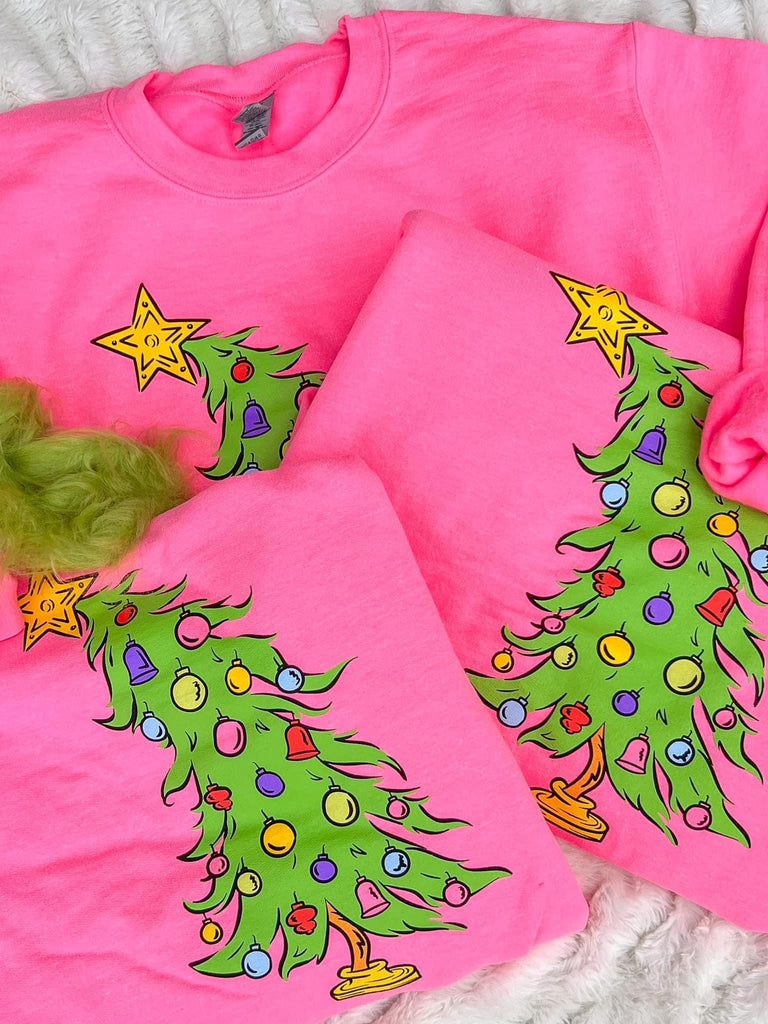 Pink Tree Christmas Sweatshirt