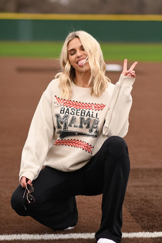 Baseball Mama Tan Sweatshirt