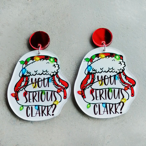 Christmas Themed Acrylic Dangle Earrings