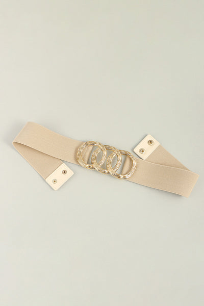 Zinc Alloy Buckle Elastic Wide Belt