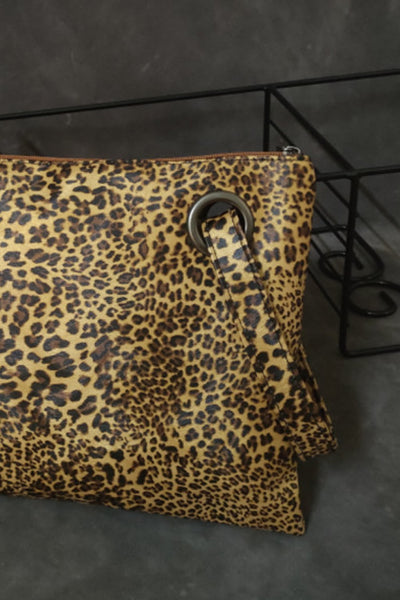 Leopard PU Leather Clutch