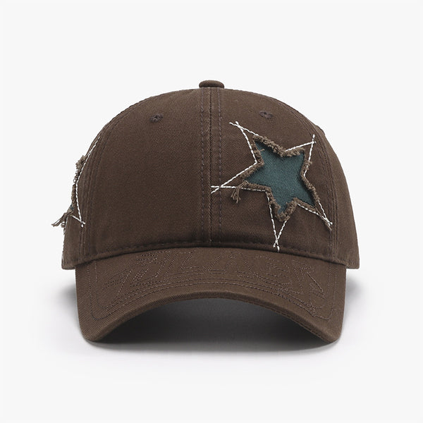 Adjustable Star Raw Hem Cap