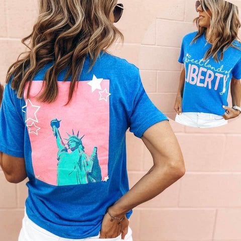 Blue & Pink Lady Liberty