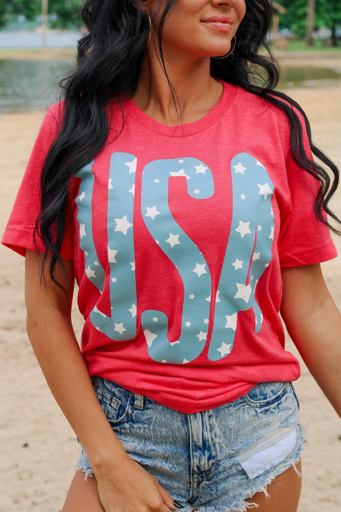 Red Tee Blue Star USA