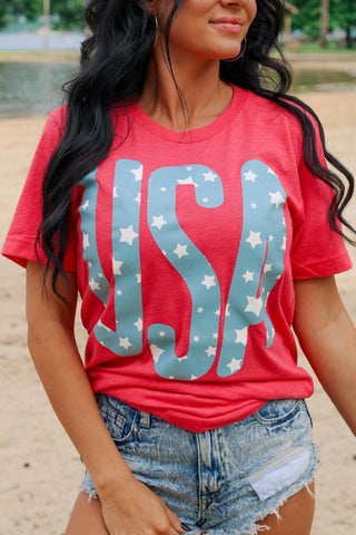 Red Tee Blue Star USA