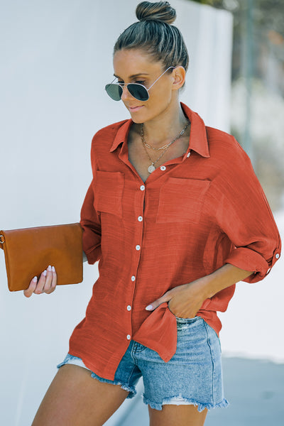 Button-Up Shirt with Breast Pockets