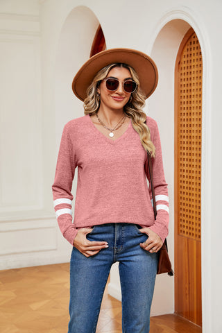 V-Neck Long Sleeve T-Shirt