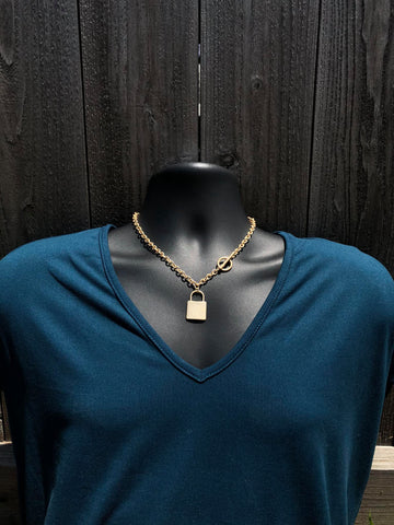 Gold Lock Necklace