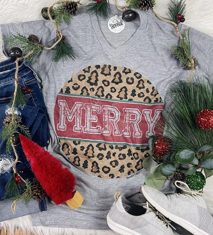 Merry Leopard Circle Tee