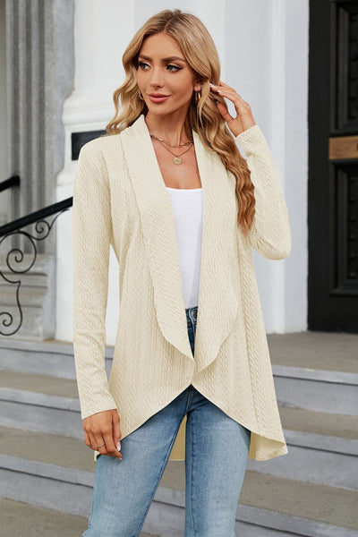 Open Front Long Sleeve Cardigan