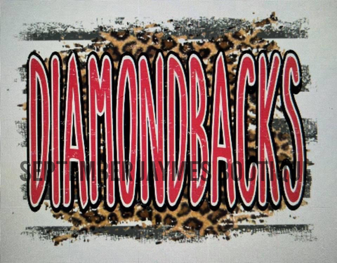 Diamondbacks Leopard Spirit V-Neck Tee