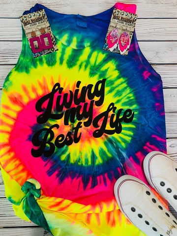 Living My Best Life Tie Dye Tank