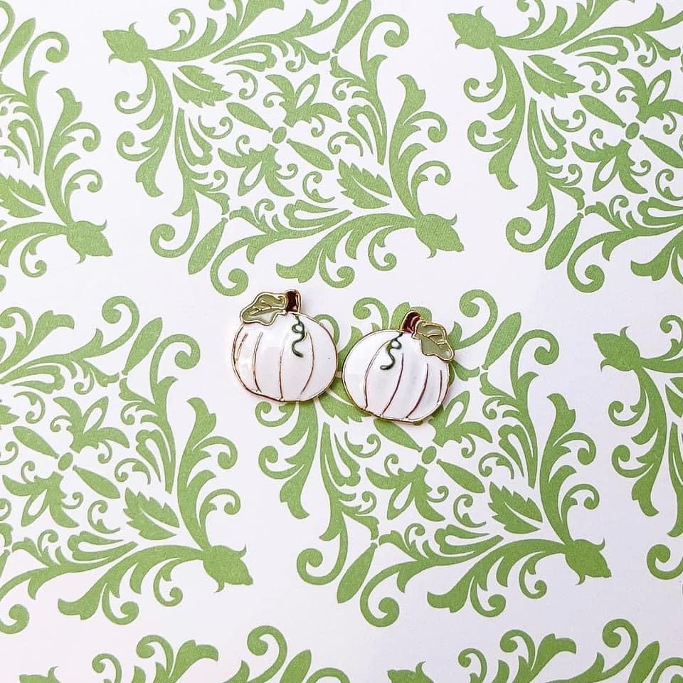 White Pumpkin Earrings