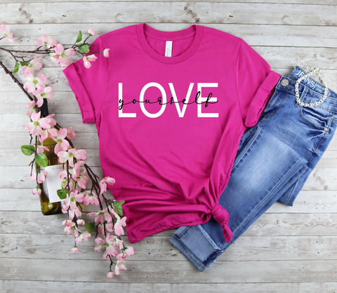 Love Yourself Berry Tee