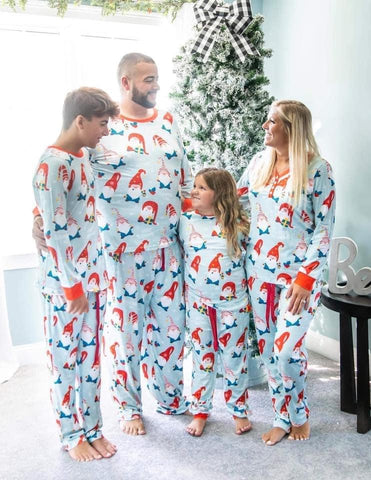 Santa Gnome Womens Long Sleeve Pajama Set