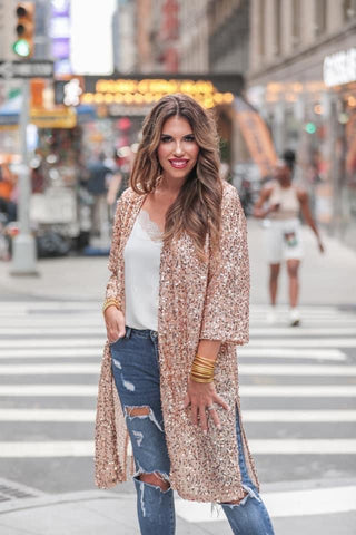All Ritz Sequin Kimono