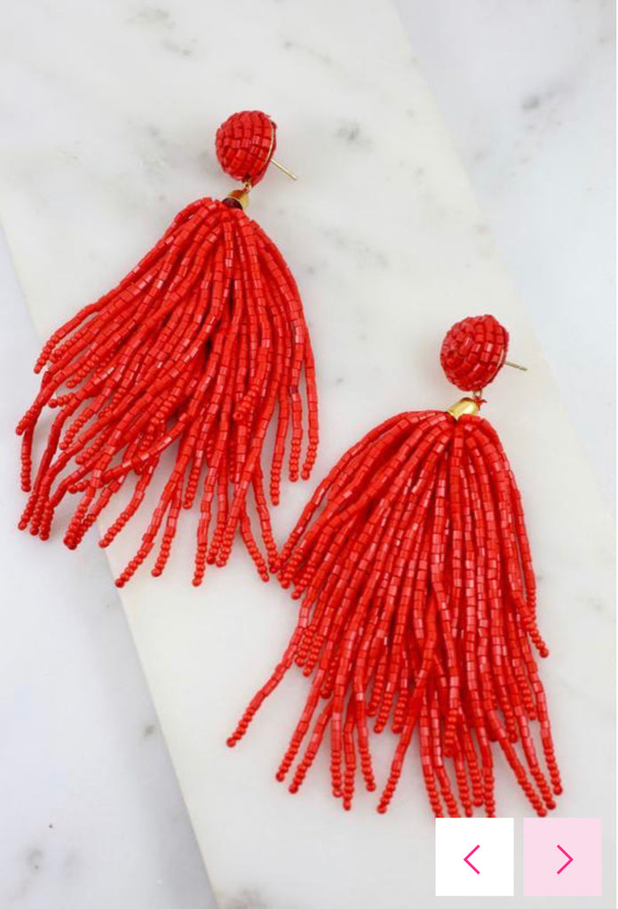 Red Firework Earrings