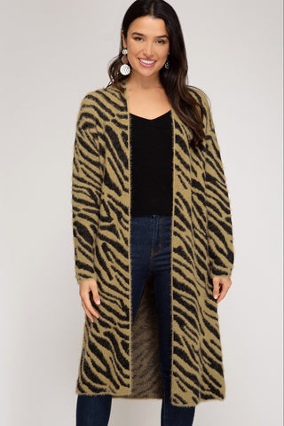 Black & Tan Zebra Cardigan
