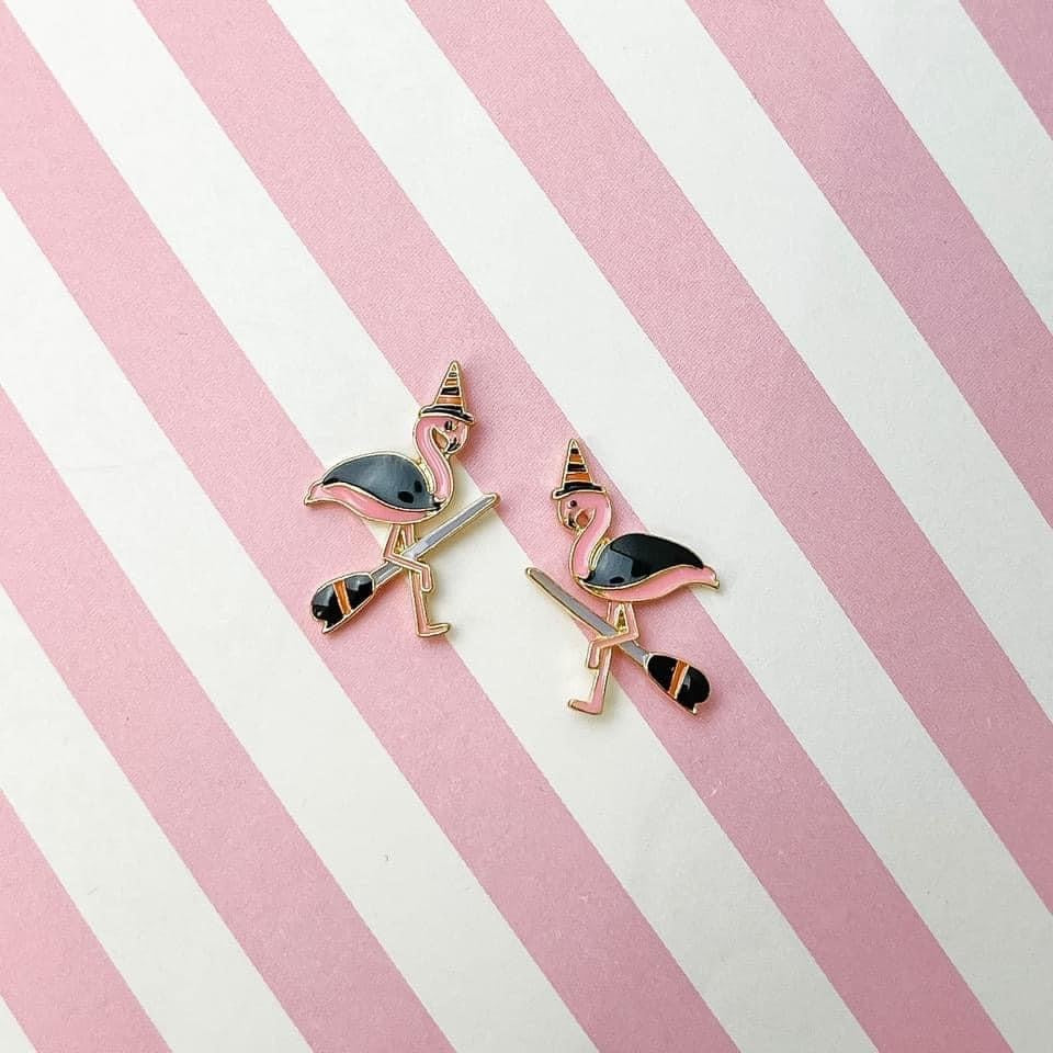 Witch Flamingo Earrings