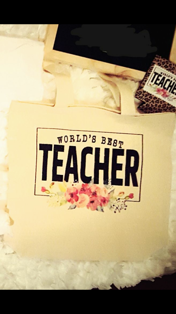 World's Best Teacher Bag - The Frosted Pear Design
