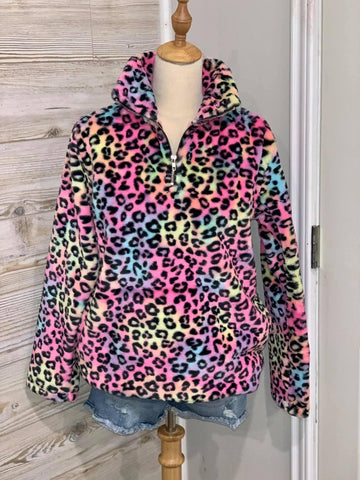 Bright Leopard Sherpa