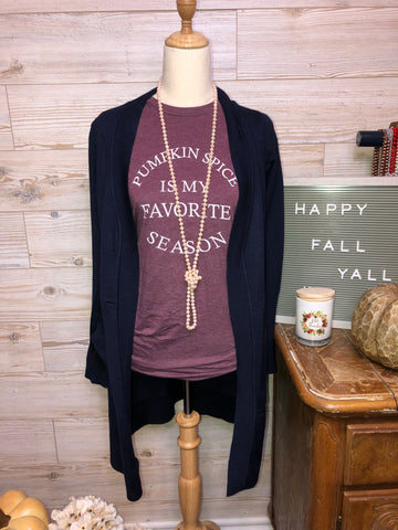 Navy Pocket Cardigan