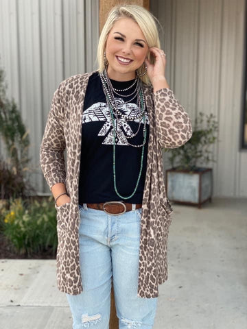Leopard Fuzzy Cardigan