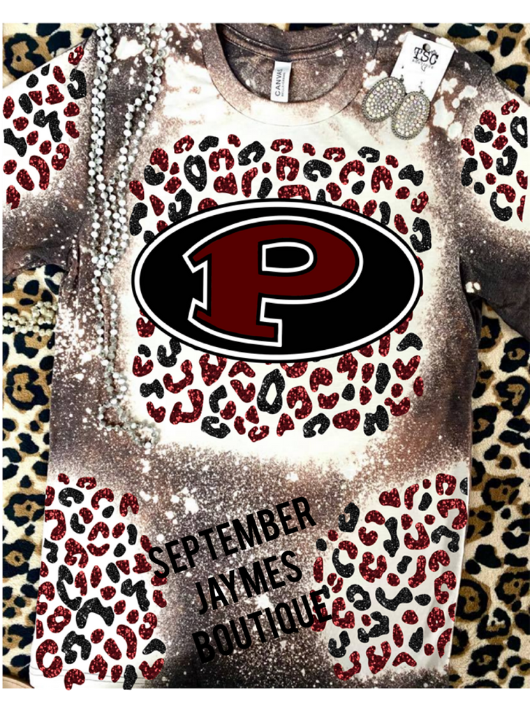 Pearland Oilers Leopard Bleached Spirit Shirt