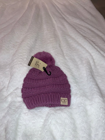 Purple kids beanie