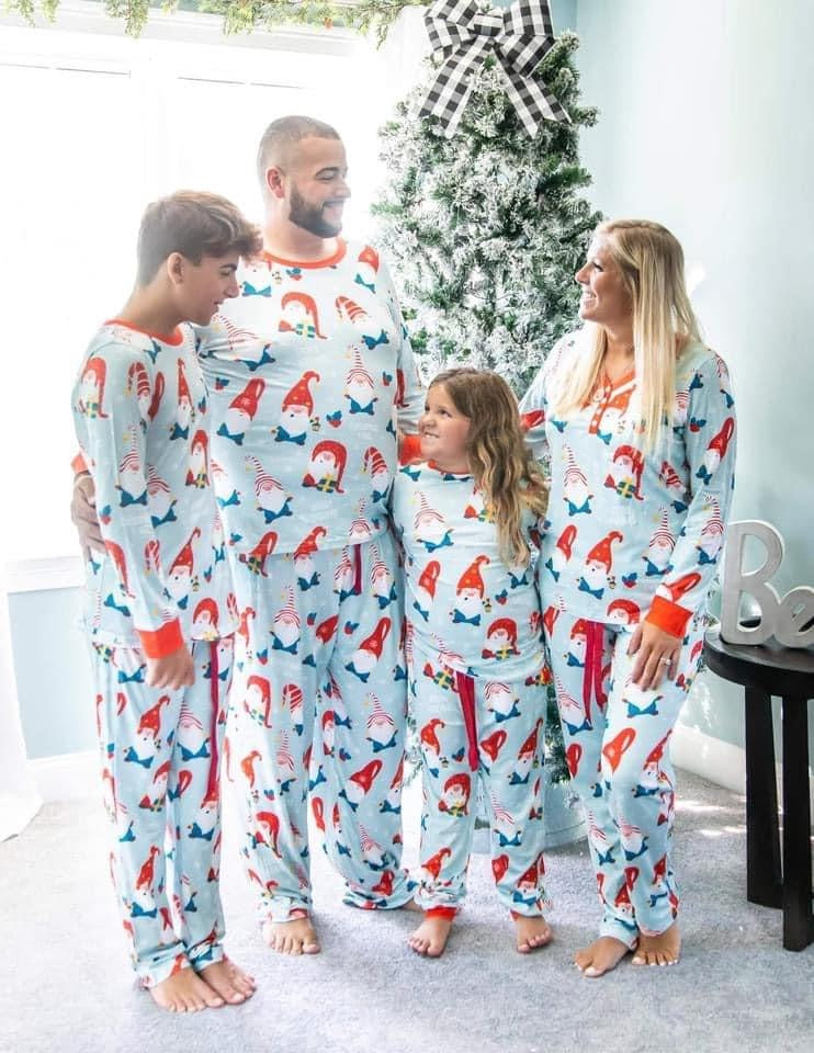 Santa Gnome Men’s Long Sleeve Pajama Set