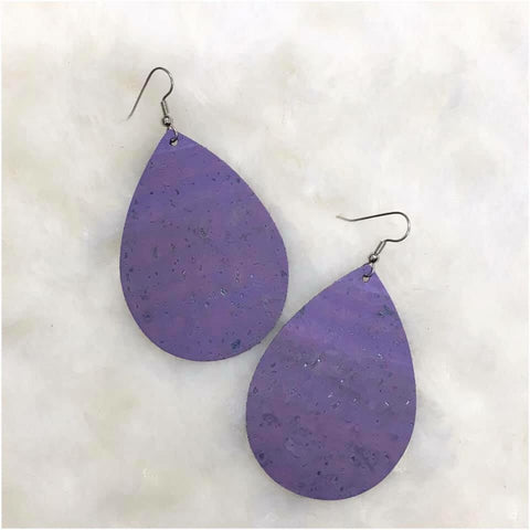Purple Cork Earrings