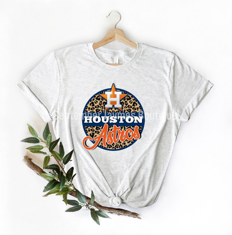 Astros Leopard Circle Crew