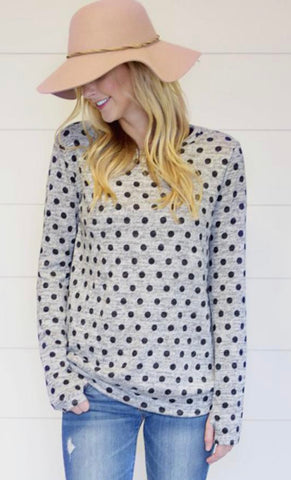 Polka Down Sweater