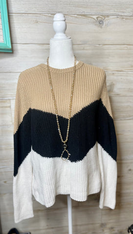 Black Chevron Sweater