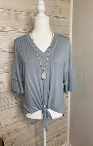Silver Flutter Top