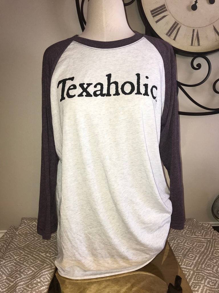 Texaholic Purple Raglan - The Frosted Pear Design