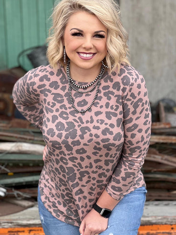 Leopard Long Sleeve Soft Top