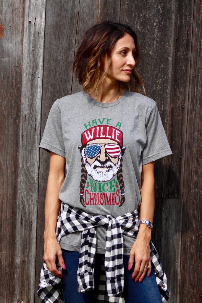 Willie Nice Christmas Youth Tee - The Frosted Pear Design