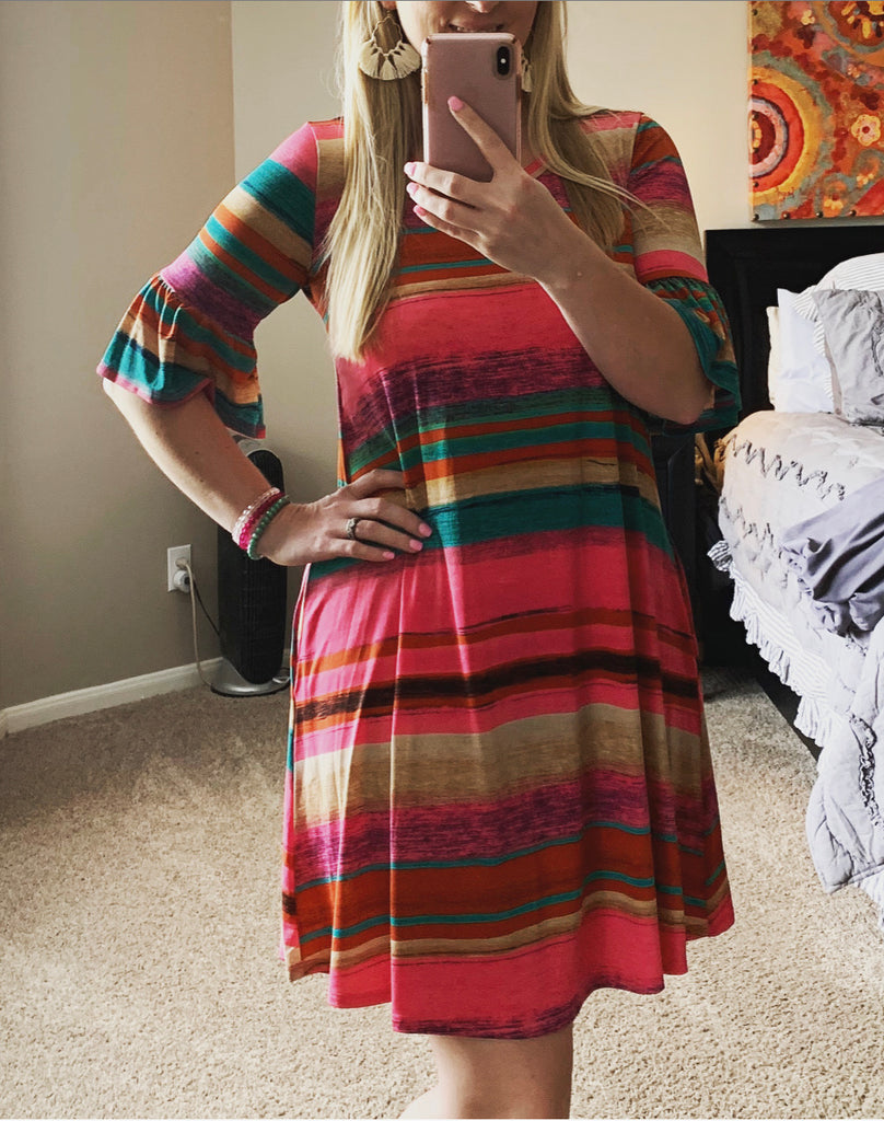Bright Stripe Dress