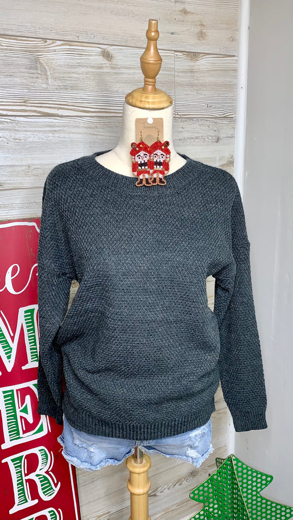 Charcoal Grey Midweight Sweater