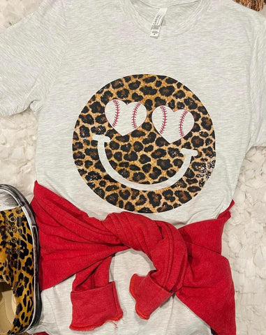 Baseball Heart Eye Tee