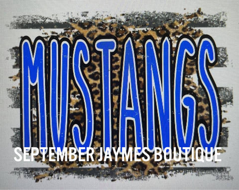 Mustangs Leopard Spirit Crew Tee